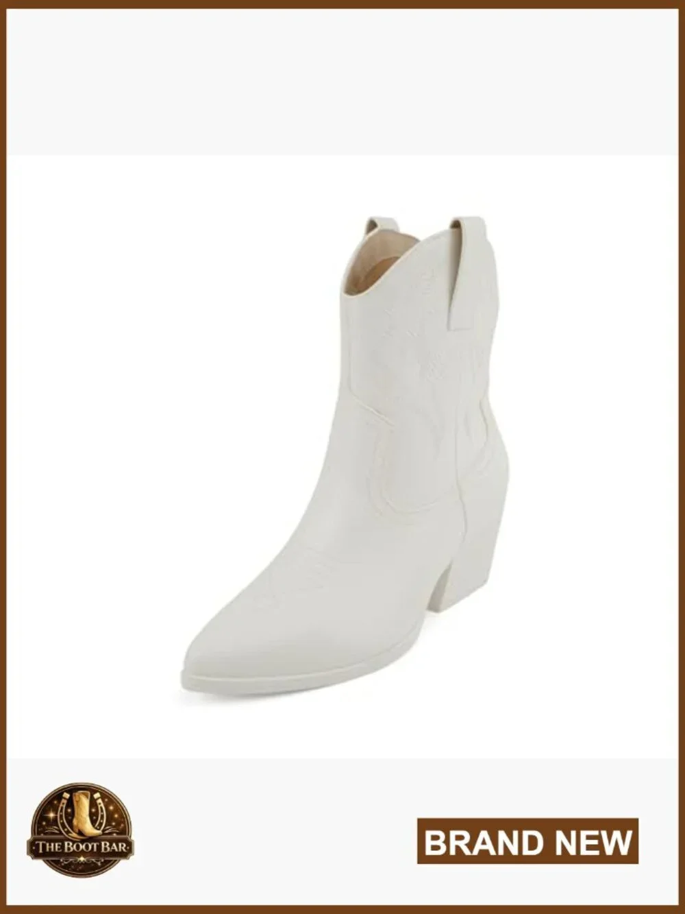 Women Western Pointe Toe Low Heel Ankle Bootie